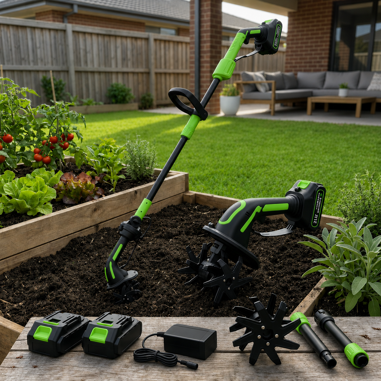 iToolMax™︎ 2-IN-1 Cordless Tiller & Cultivator + 2 FREE batteries