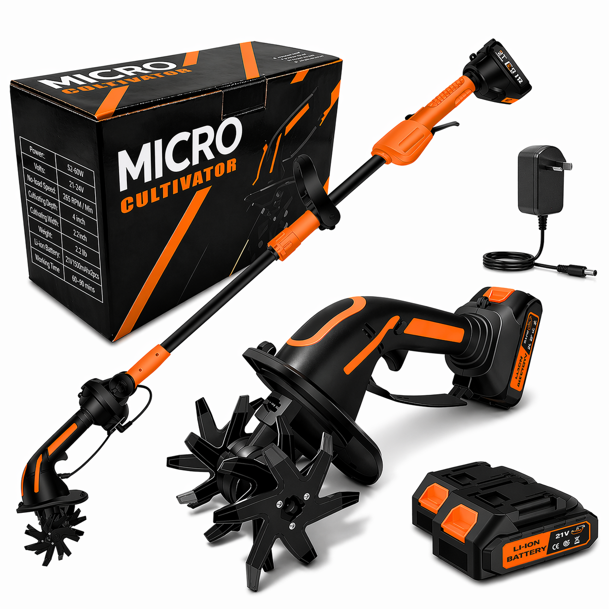 iToolMax™︎ 2-IN-1 Cordless Tiller & Cultivator + 2 FREE batteries