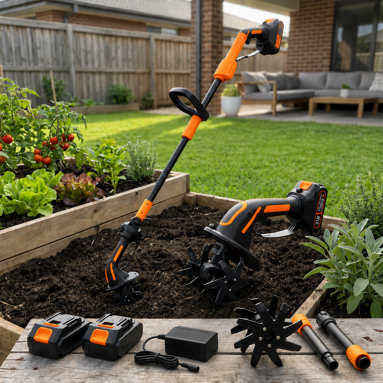 iToolMax™︎ 2-IN-1 Cordless Tiller & Cultivator + 2 FREE batteries