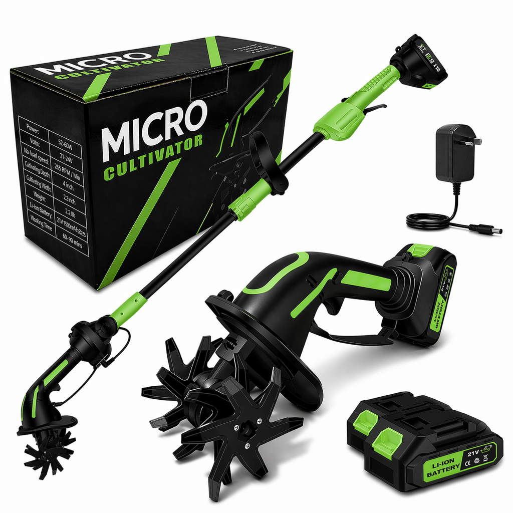 iToolMax™︎ 2-IN-1 Cordless Tiller & Cultivator + 2 FREE batteries