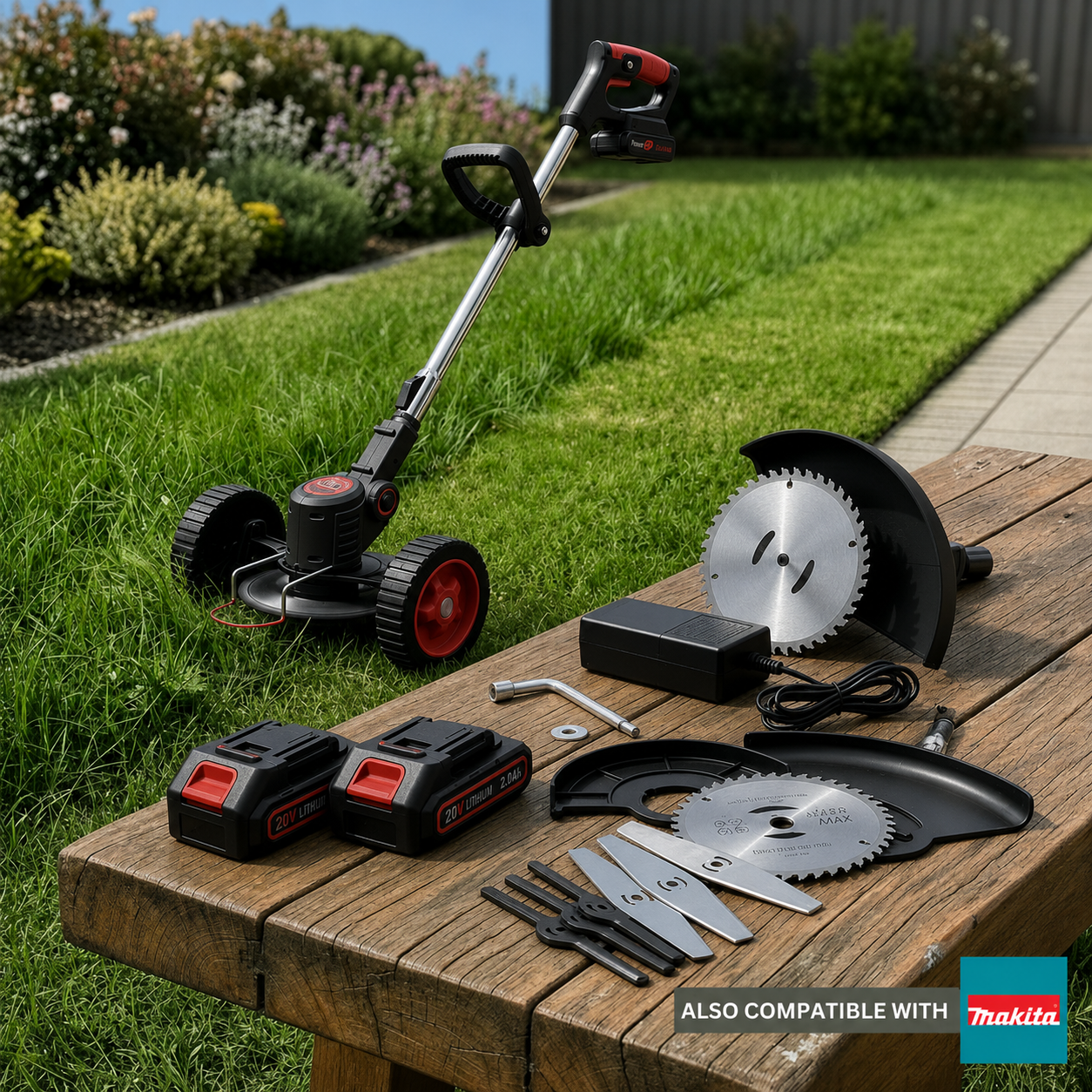 iToolMax™︎ 3-In-1 Cordless Mower, Edger & Trimmer + 2 FREE BATTERIES