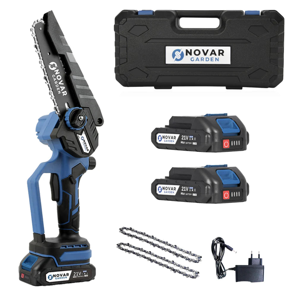 NOVAR™︎ Mini Chainsaw & Telescopic Pole + 2 FREE BATTERIES