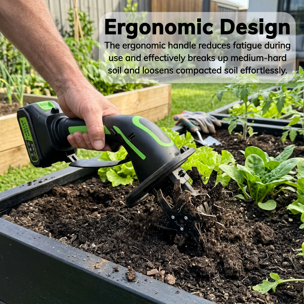 iToolMax™︎ 2-IN-1 Cordless Tiller & Cultivator + 2 FREE batteries