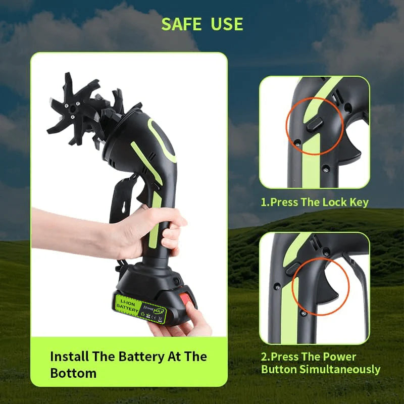 iToolMax™︎ 2-IN-1 Cordless Tiller & Cultivator + 2 FREE batteries