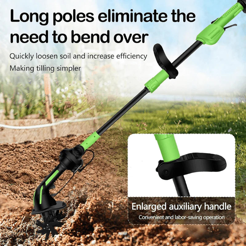 iToolMax™︎ 2-IN-1 Cordless Tiller & Cultivator + 2 FREE batteries