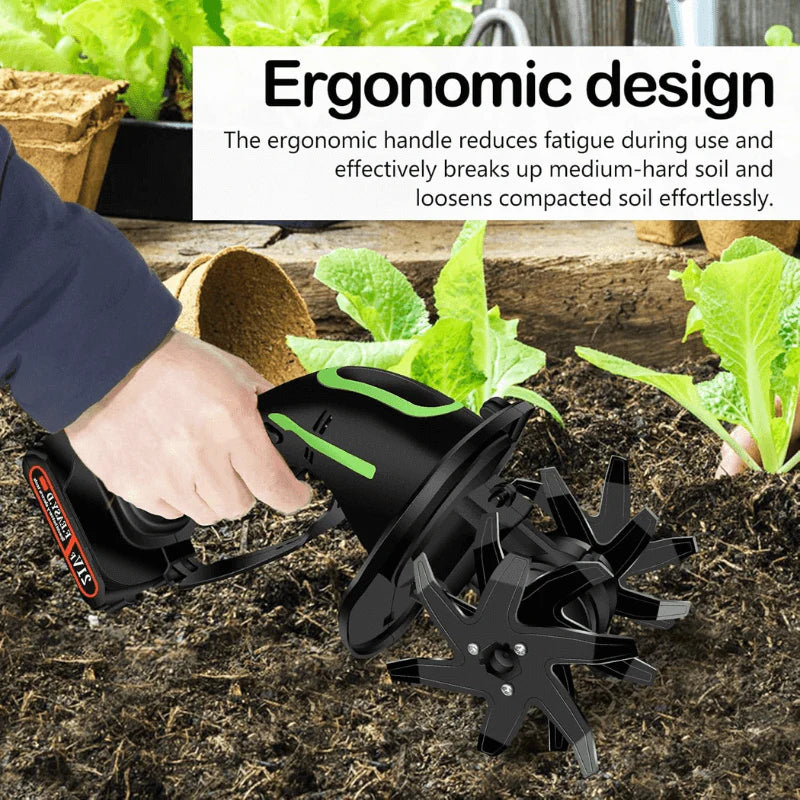iToolMax™︎ 2-IN-1 Cordless Tiller & Cultivator + 2 FREE batteries