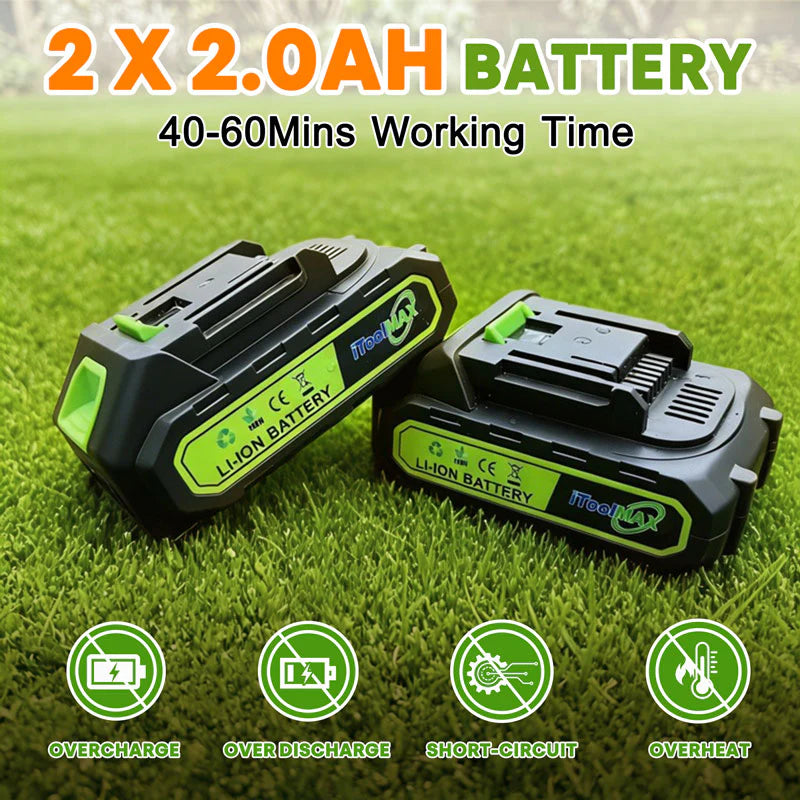 iToolMax™︎ 3-In-1 Cordless Mower, Edger & Trimmer + 2 FREE BATTERIES