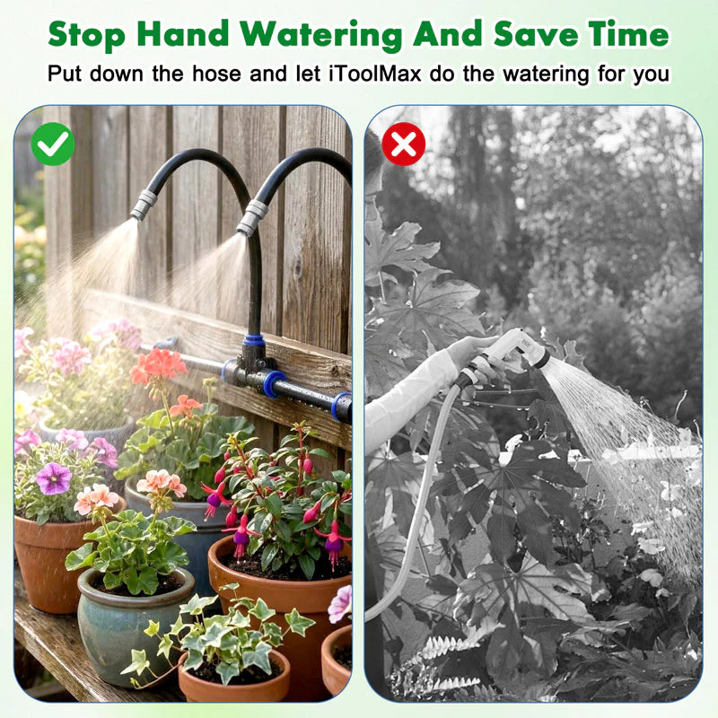 HydraMax™ Drip Irrigation Kit with 360° Flexible Hose