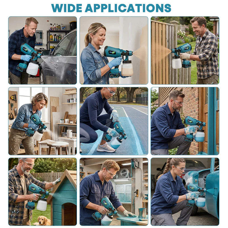SprayMax™︎ High-pressure Cordless Paint Sprayer + 2 FREE Batteries